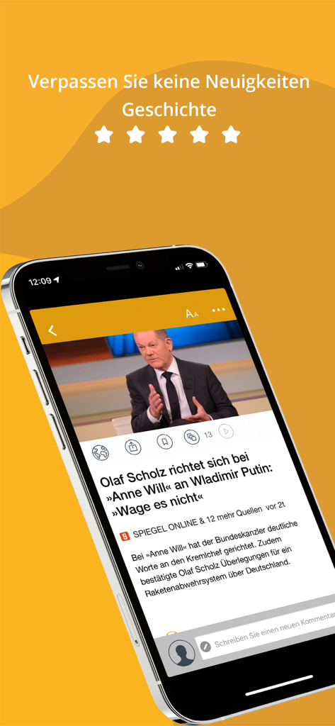 Sportnachrichten & Ergebnisse - Mobile app screen showing a news article in German on a smartphone