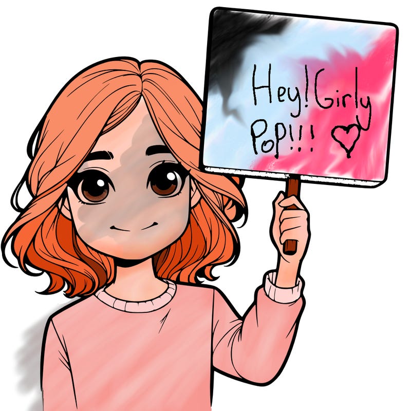 realistic girl holding up a sign