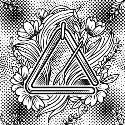 Celebrate the joyful sounds of spring with this vibrant Pop Art coloring page featuring a cool musical triangle. Dive into bold lines and halftone patterns, bringing a fresh, rhythmic energy to your coloring adventure.