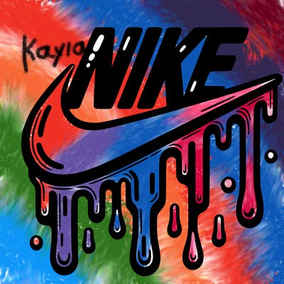 dripping nike logo