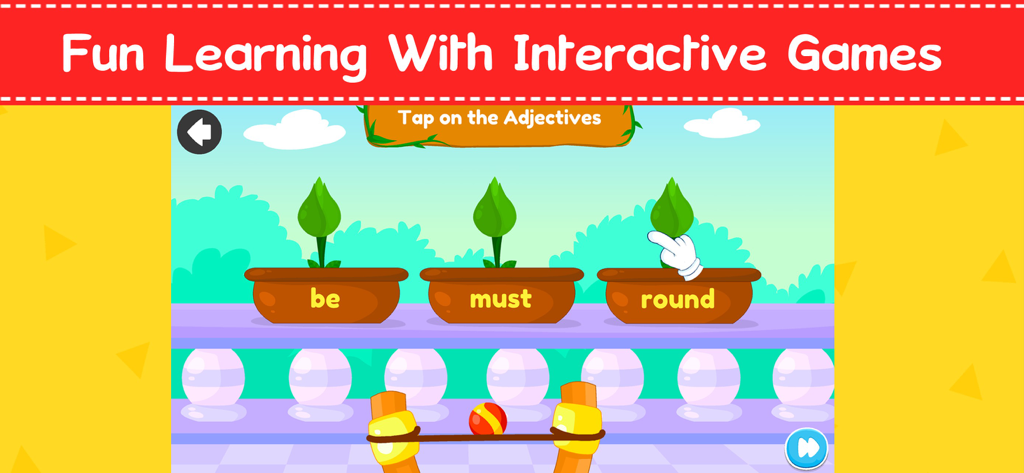 English For Kids - School App - Interactive game for children to learn adjectives in the English For Kids School App