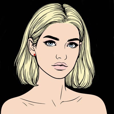 realistic portrait of woman