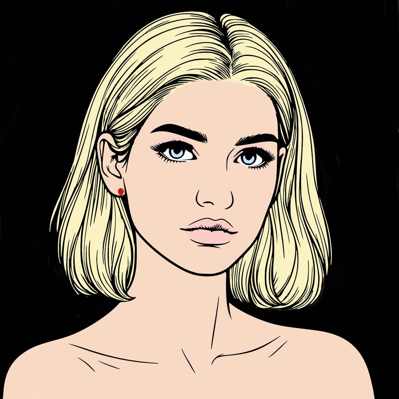 realistic portrait of woman