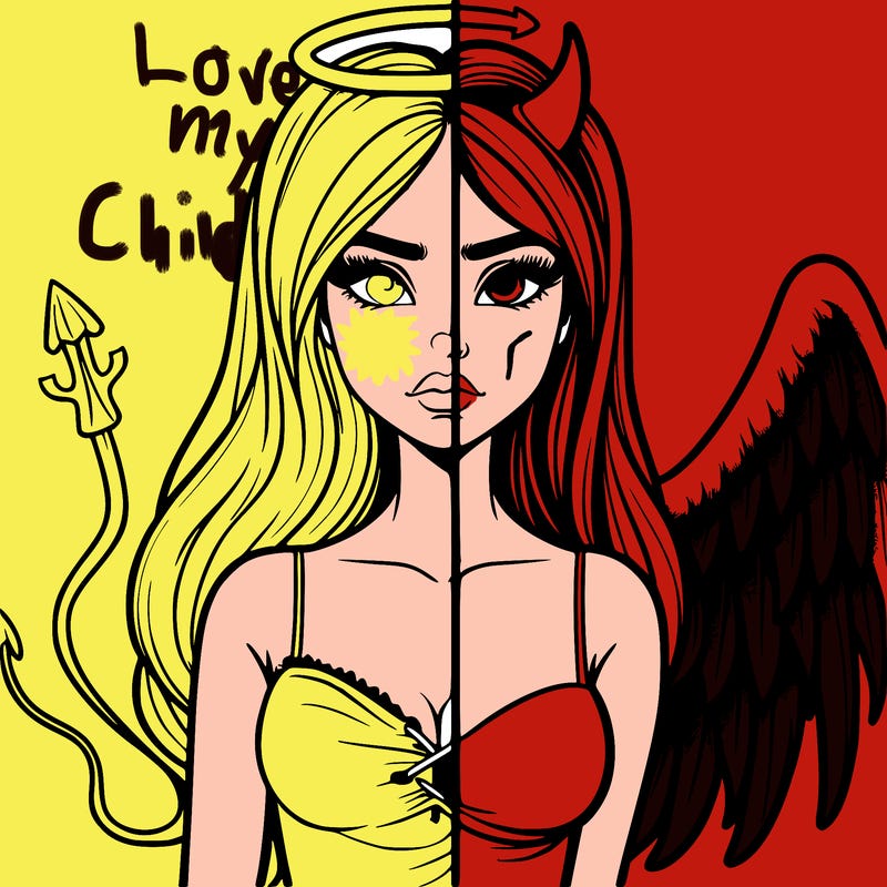 devil vs angel realistic girl