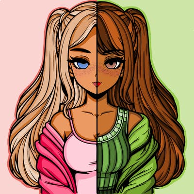 realistic girl split