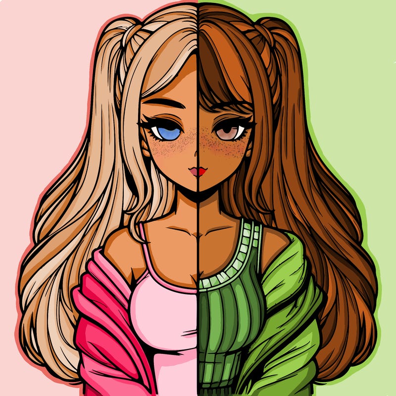 realistic girl split