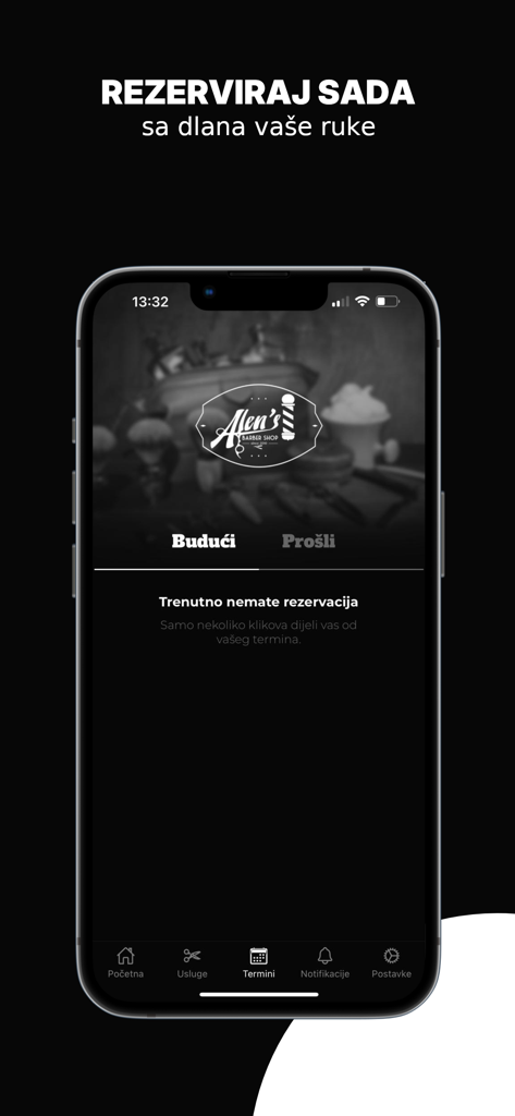 Alen's Barbershop - Alens Barbershop mobile app appointment booking screen on an iPhone