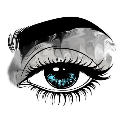 eye closed realistic