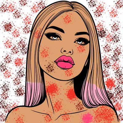 realistic woman with full lips