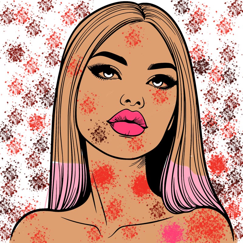 realistic woman with full lips