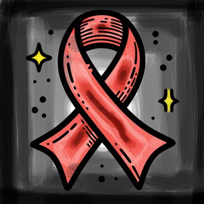 ribbon symbol of national breast cancer awareness month