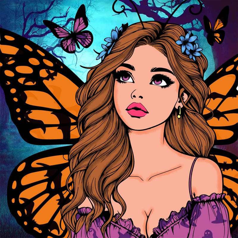butterfly fairy realistic girl