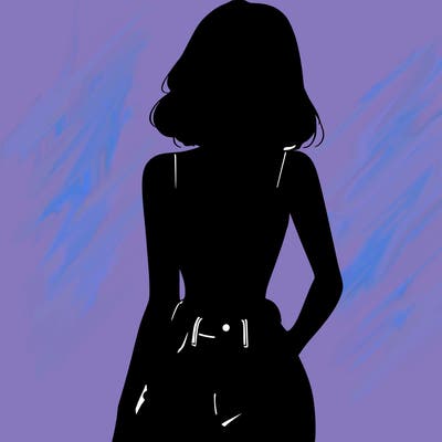 a realistic girl with a crop top and jeans