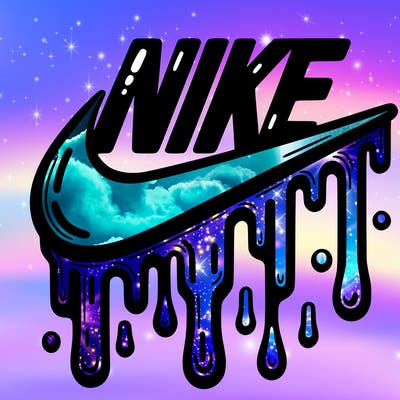 dripping nike logo