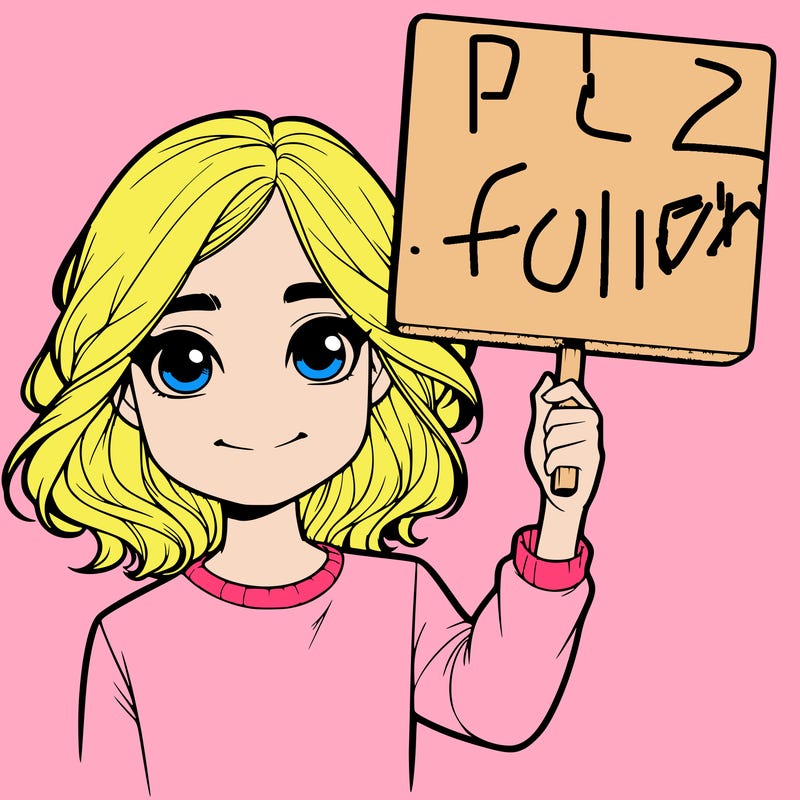 realistic girl holding up a sign