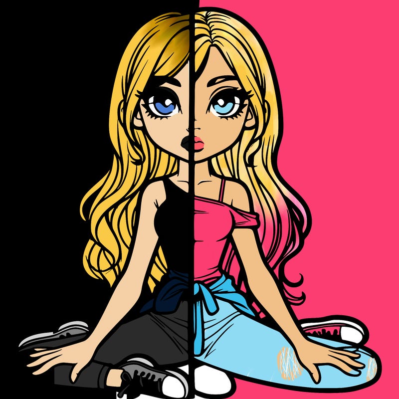 realistic girl split