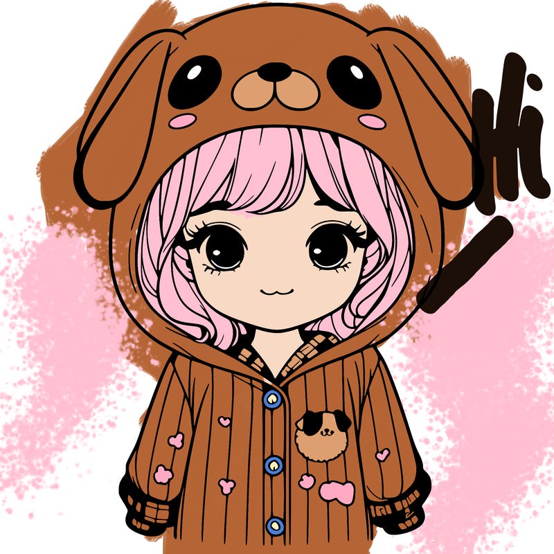 realistic girl in dog pjs