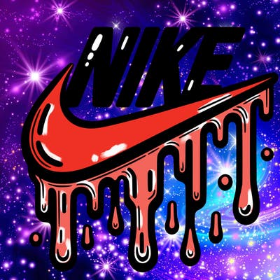 dripping nike logo