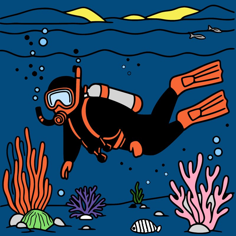 scuba diverse in the ocean