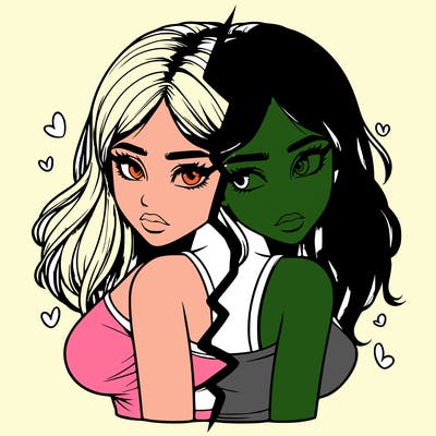 realistic girl split