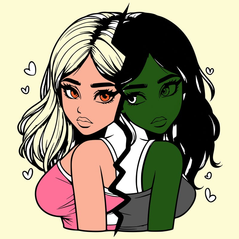 realistic girl split