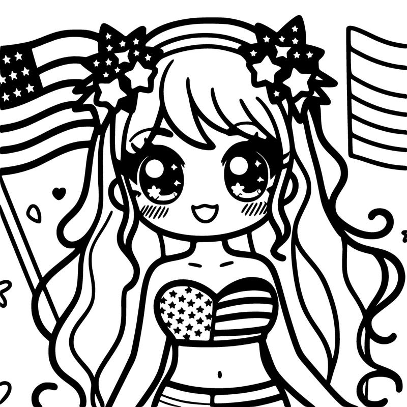 fourth of july pretty girl