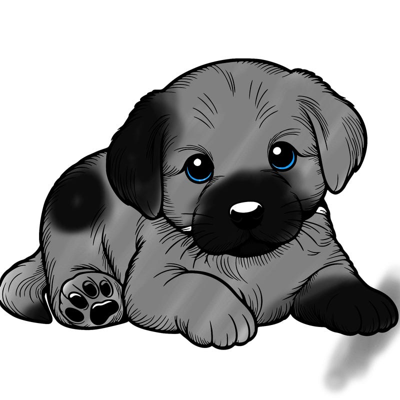 a cute realistic puppy