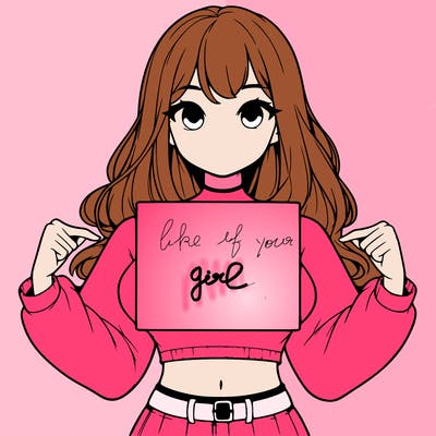 girl holding a blank sign in a long sleeve crop top