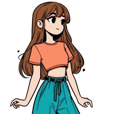 girl in a cute crop top