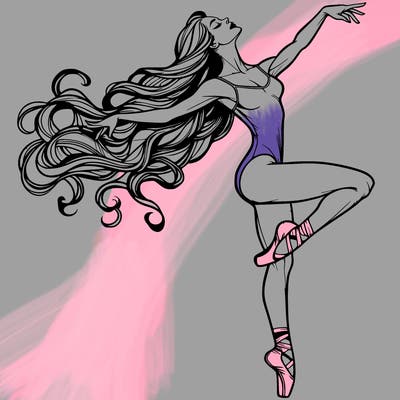 realistic woman dancer