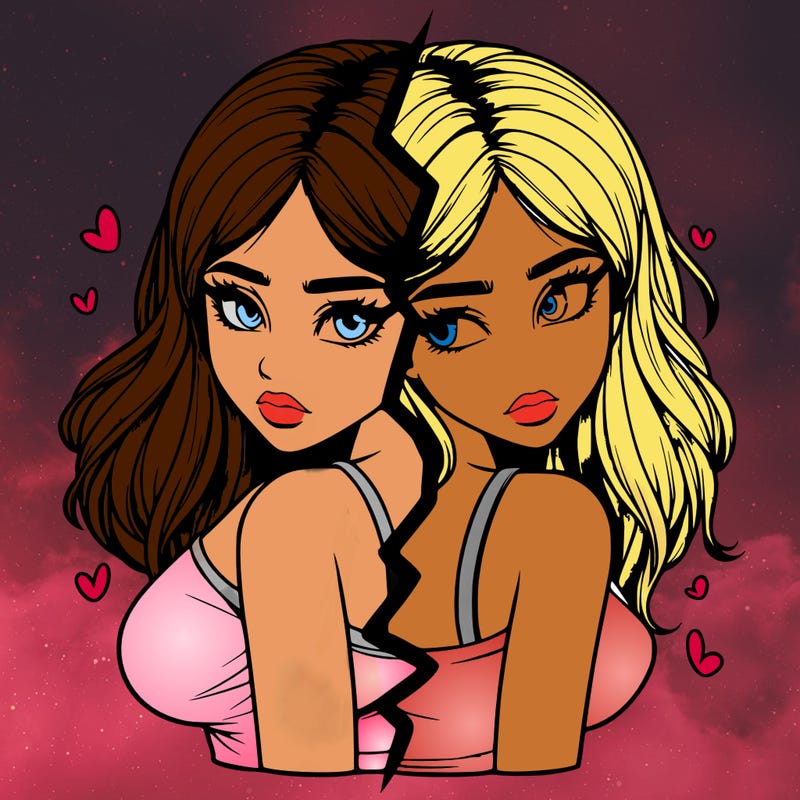 realistic girl split