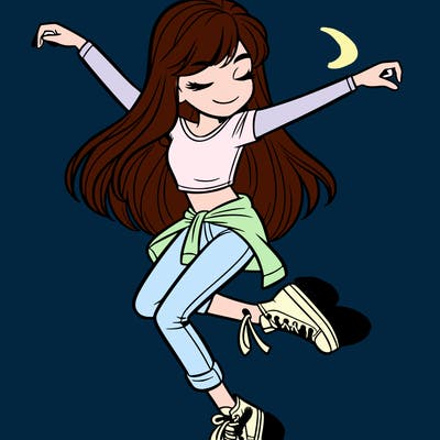 a teenage girl dancing