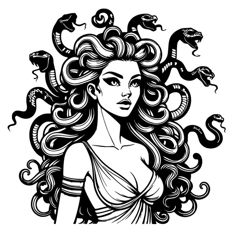 realistic medusa goddess