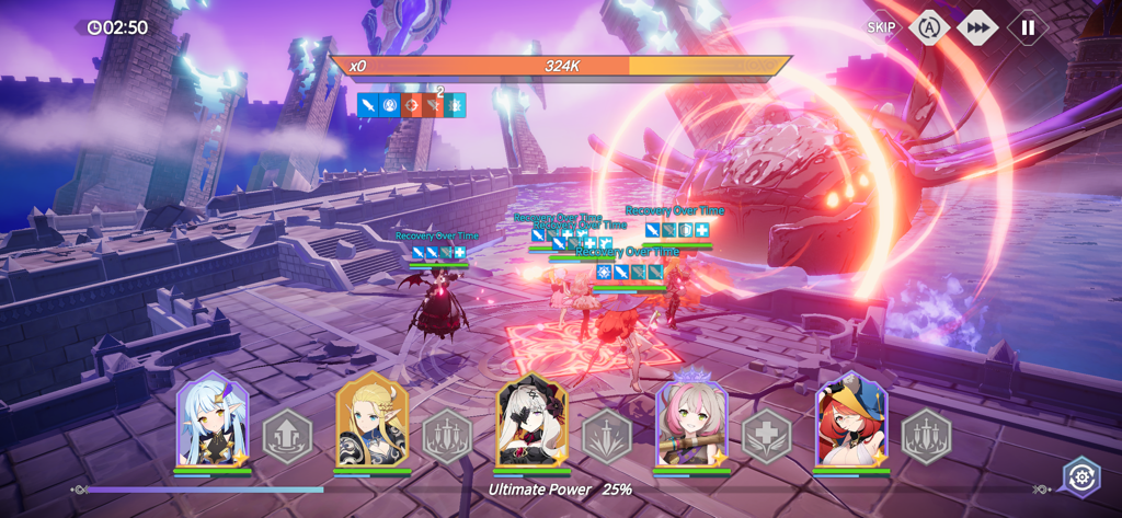 Eversoul - Strategic boss fight gameplay in Eversoul featuring anime style characters and stunning 3D visual effects