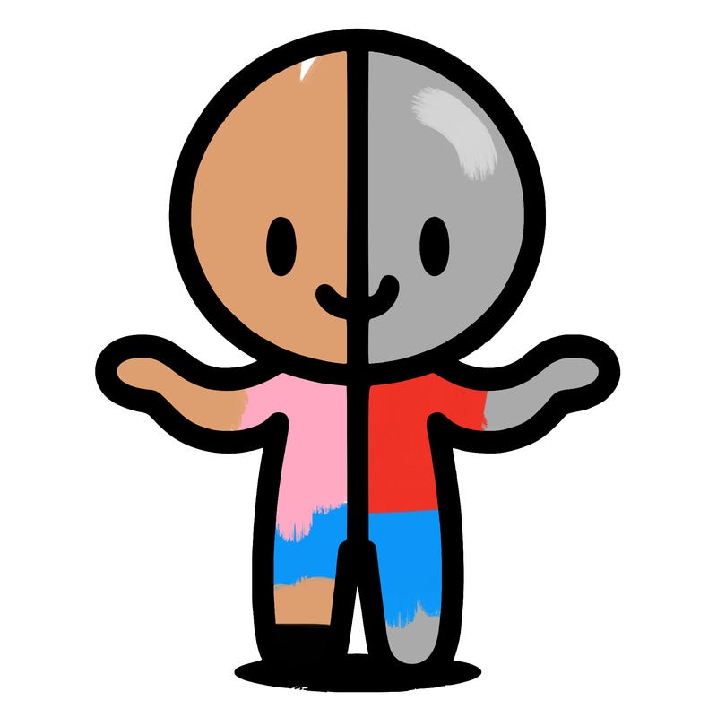 person split on half