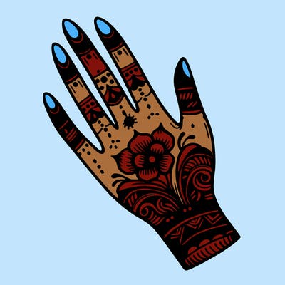 henna tattoo hand