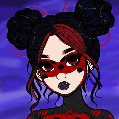 realistic girl with space buns