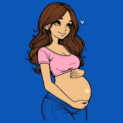 realistic pregnant girl
