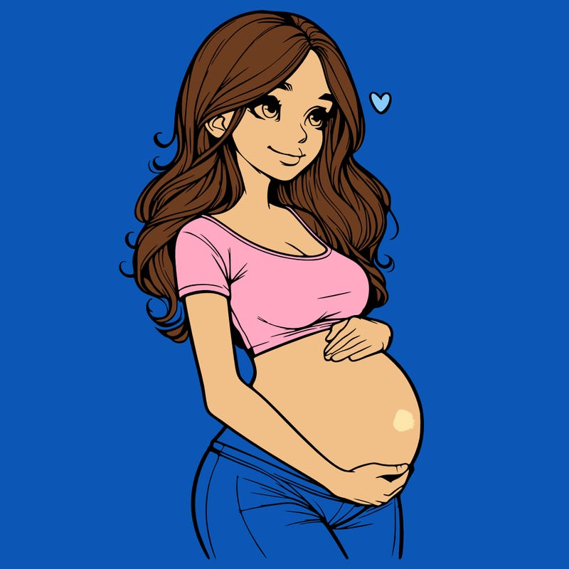 realistic pregnant girl