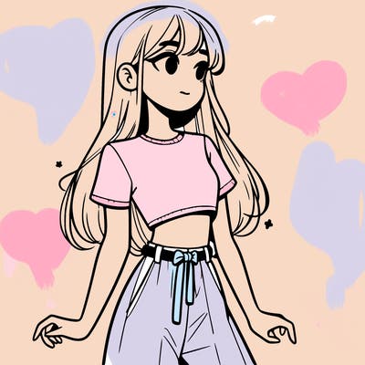 girl in a cute crop top