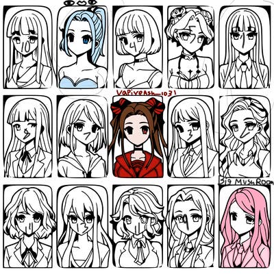 girls that look diffrent anime