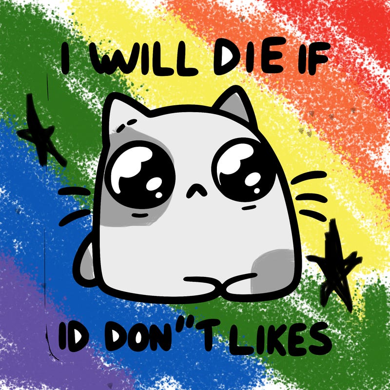 a cat that will die if we don’t get 10 likes