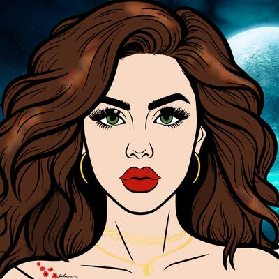 realistic girl eyes lips mouth hair pop star