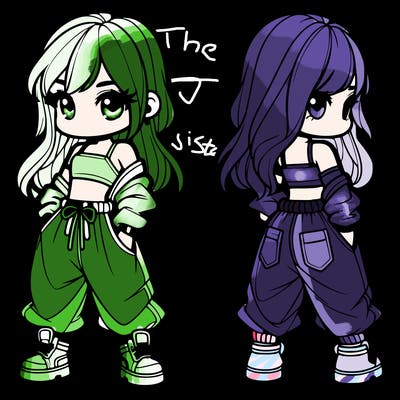 girl in crop top and baggy pants