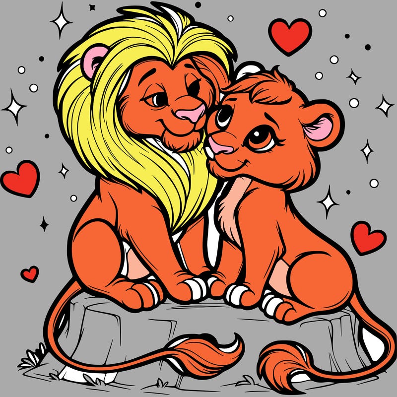 lion and lioness inlove