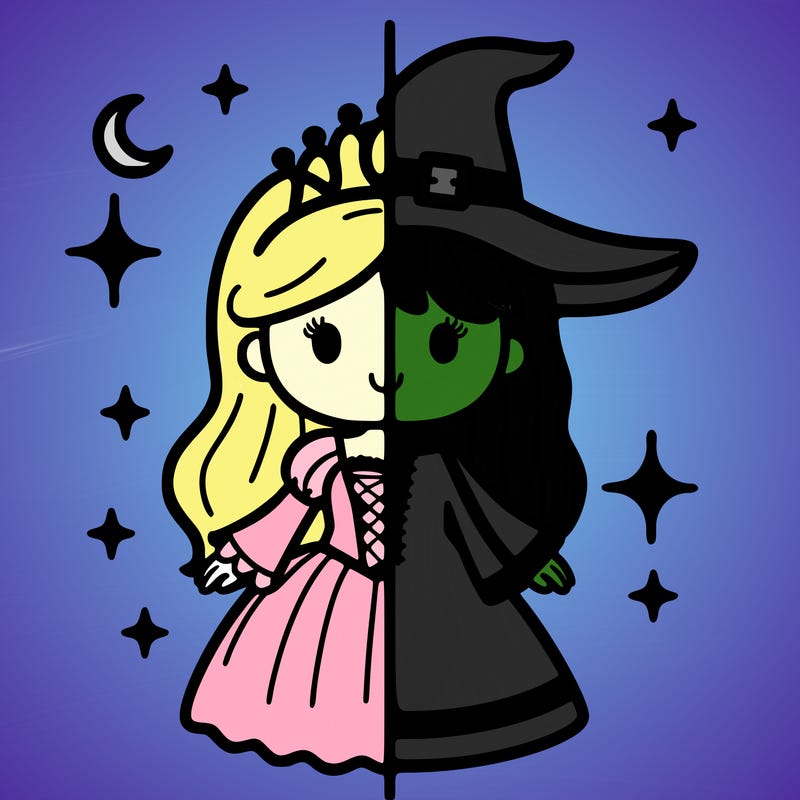 split princess and witch