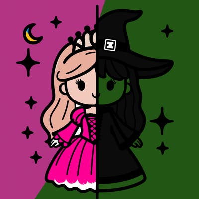 split princess and witch