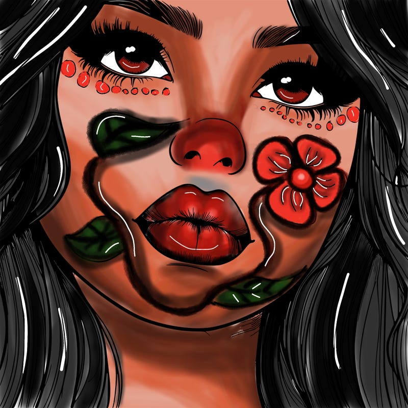 really realistic girl with lips