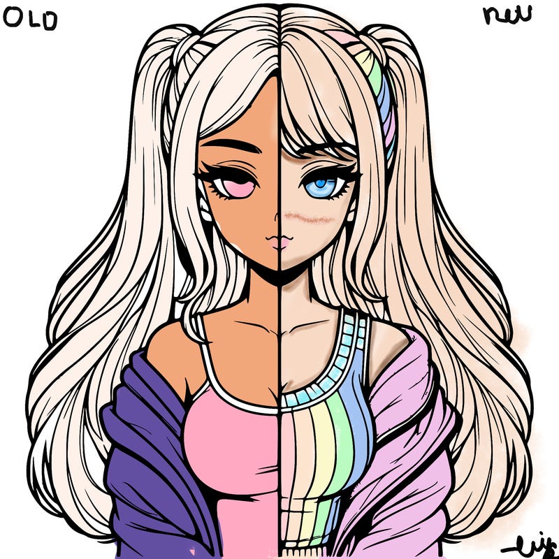 realistic girl split