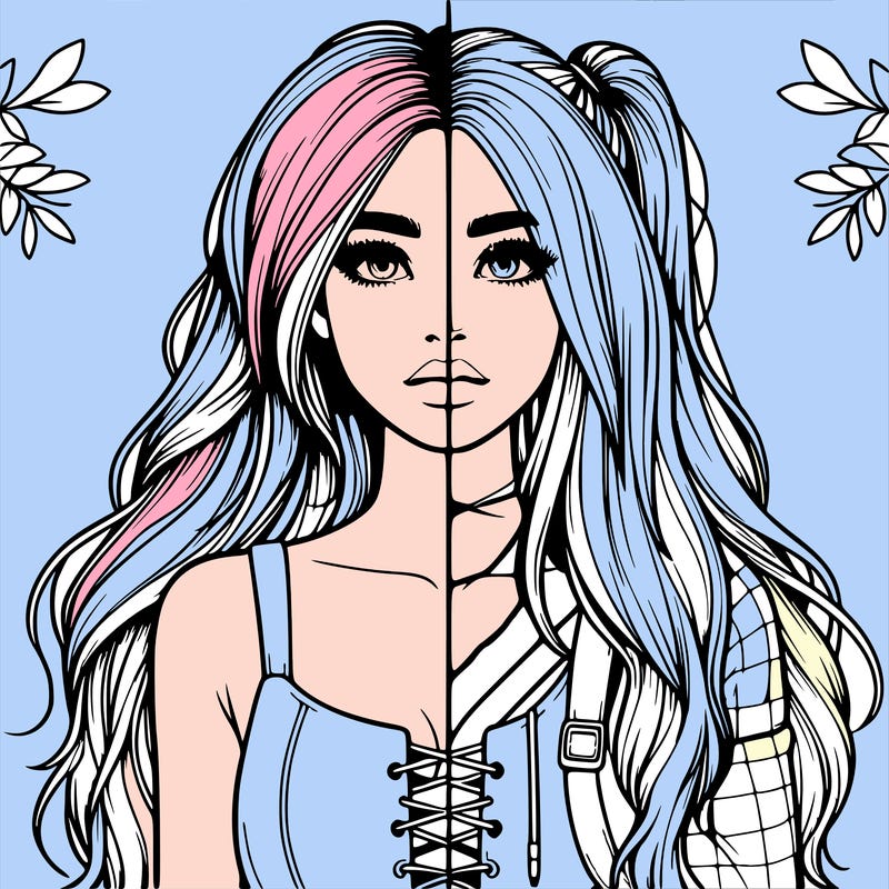 realistic girl split